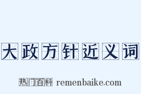 大政方针近义词是什么意思的图片